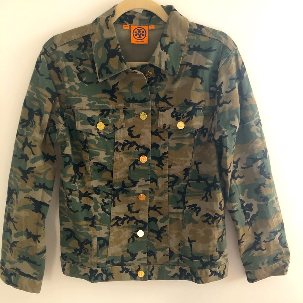 Tory Burch Camouflage Jacket Size 8